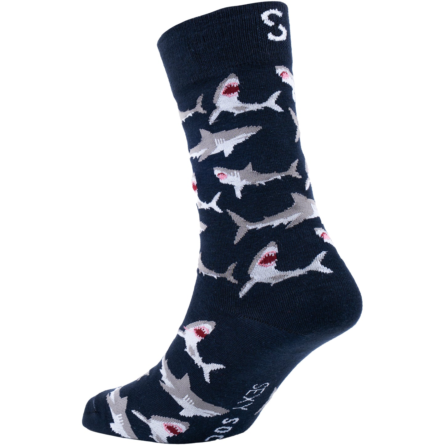 Sharks Natural Bamboo Knit Socks