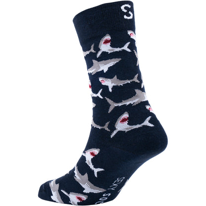 Sharks Natural Bamboo Knit Socks