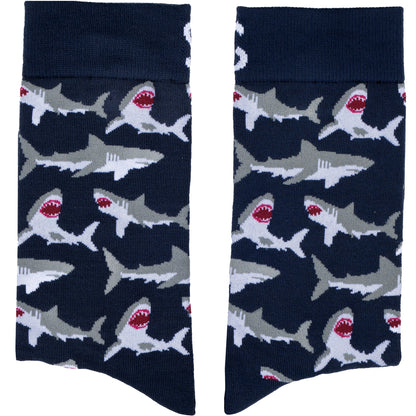 Sharks Natural Bamboo Knit Socks
