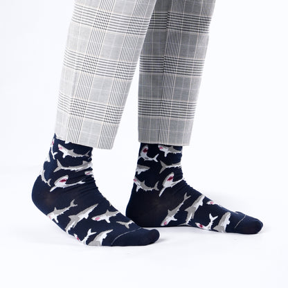 Sharks Natural Bamboo Knit Socks