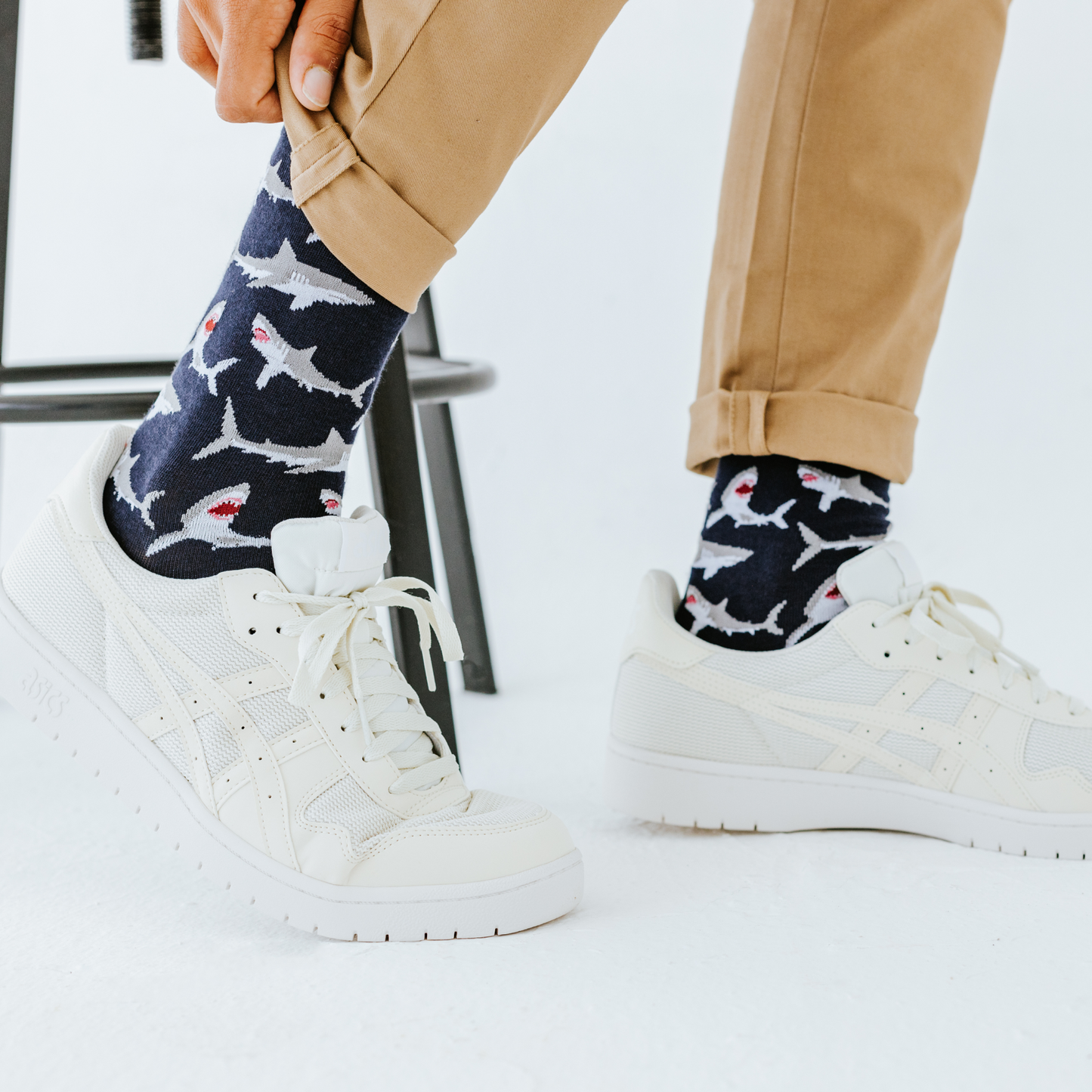 Sharks Natural Bamboo Knit Socks