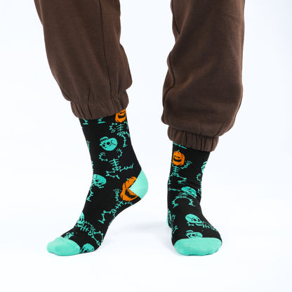Skeleton Natural Bamboo Knit Socks