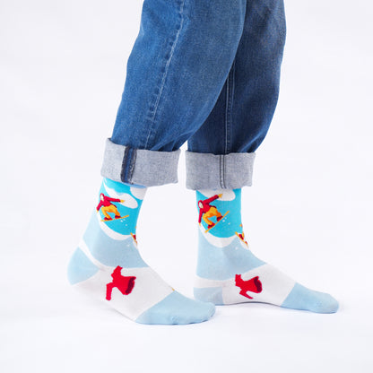 Snowboarding Natural Bamboo Knit Socks