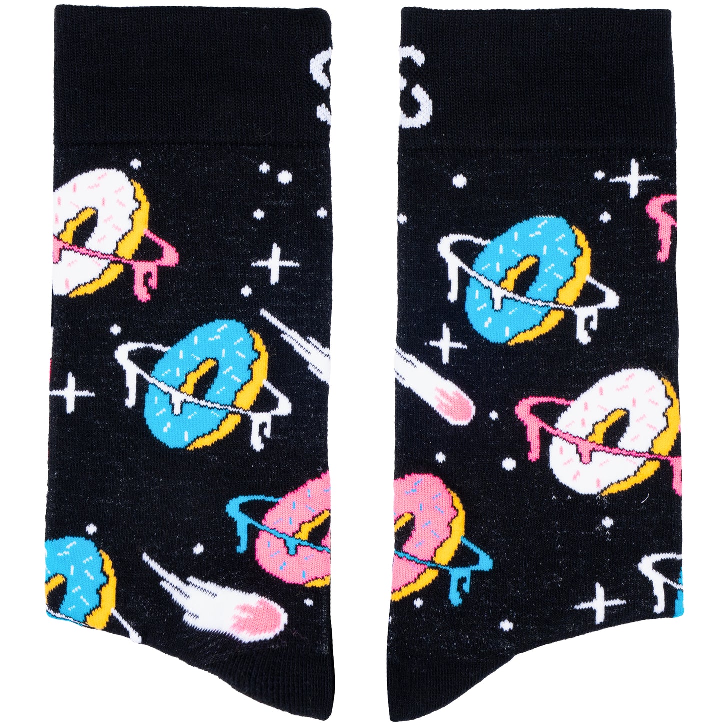 Space Donuts Natural Bamboo Knit Socks