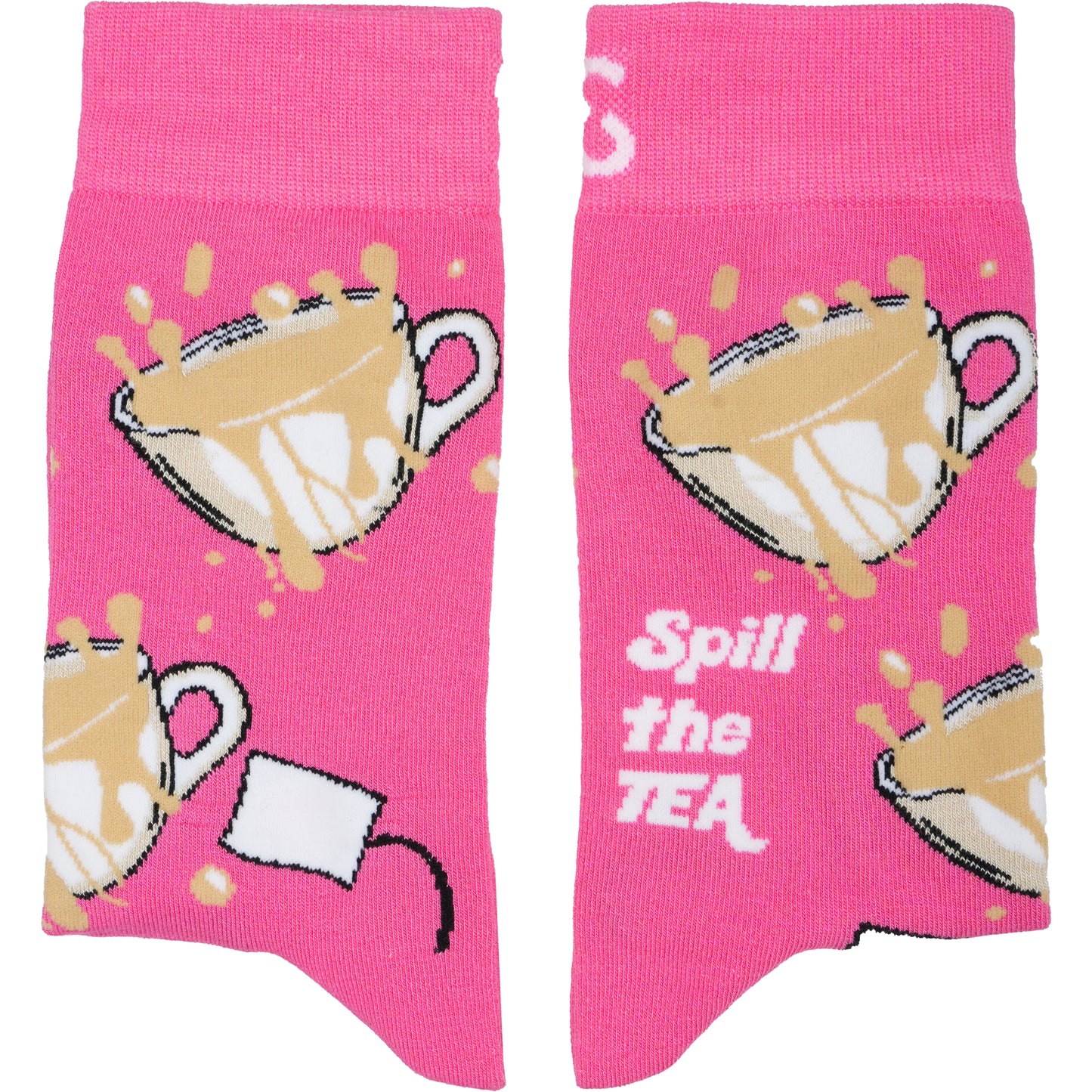 Spill The Tea Natural Bamboo Knit Socks