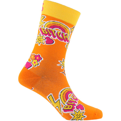 Sticker Bitch Natural Bamboo Knit Socks