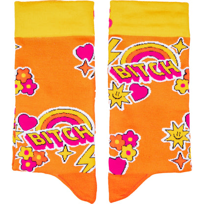 Sticker Bitch Natural Bamboo Knit Socks
