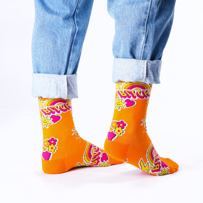 Sticker Bitch Natural Bamboo Knit Socks
