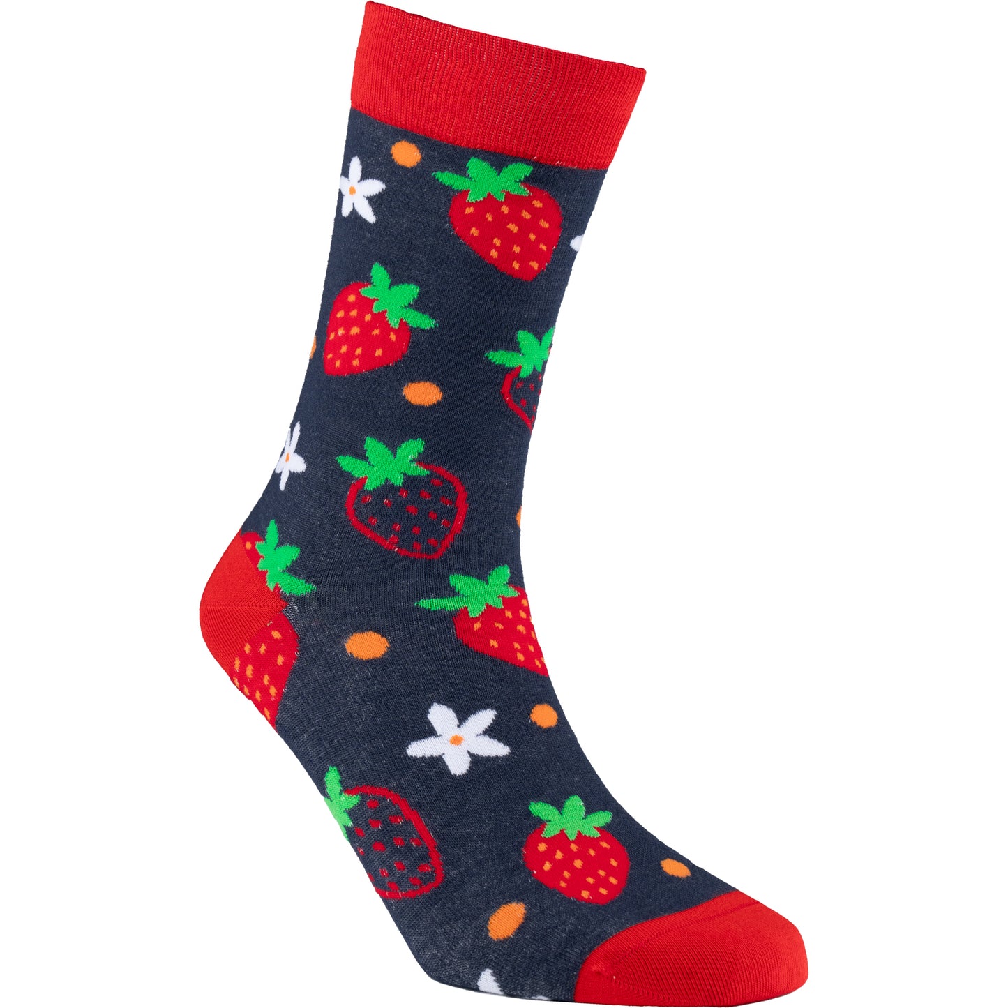 Strawberries Natural Bamboo Knit Socks
