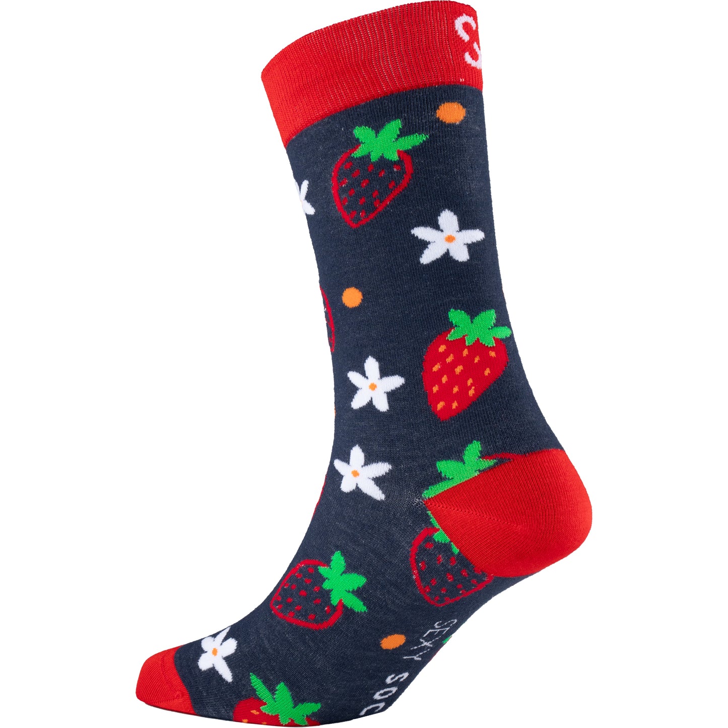 Strawberries Natural Bamboo Knit Socks