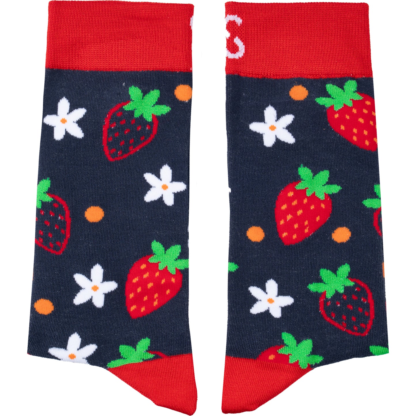 Strawberries Natural Bamboo Knit Socks