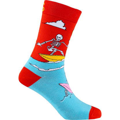 Surfs Up Natural Bamboo Knit Socks