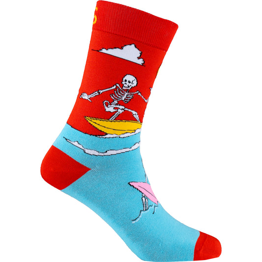 Surfs Up Natural Bamboo Knit Socks