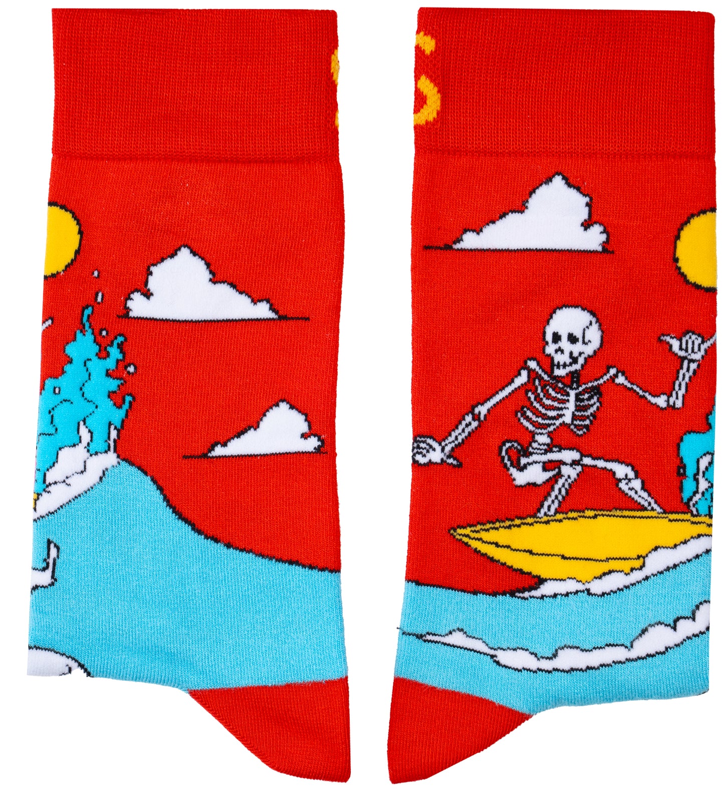 Surfs Up Natural Bamboo Knit Socks