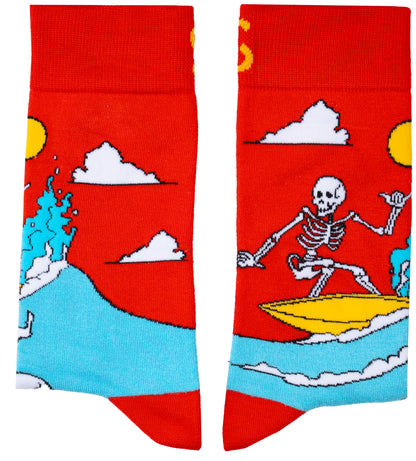 Surfs Up Natural Bamboo Knit Socks