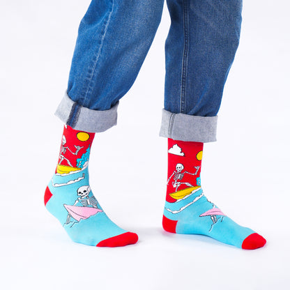 Surfs Up Natural Bamboo Knit Socks