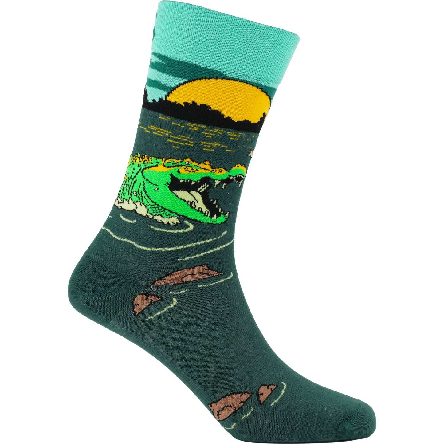 Swamp Gator Natural Bamboo Knit Socks