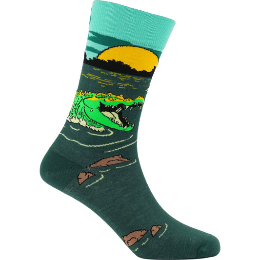 Swamp Gator Natural Bamboo Knit Socks