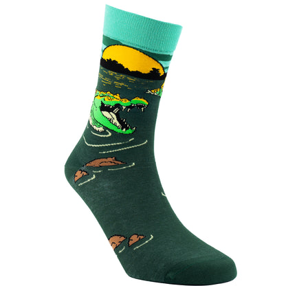 Swamp Gator Natural Bamboo Knit Socks