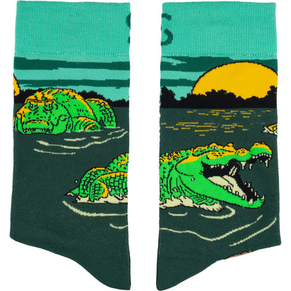 Swamp Gator Natural Bamboo Knit Socks