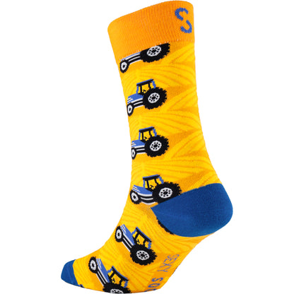 Tractors Natural Bamboo Knit Socks