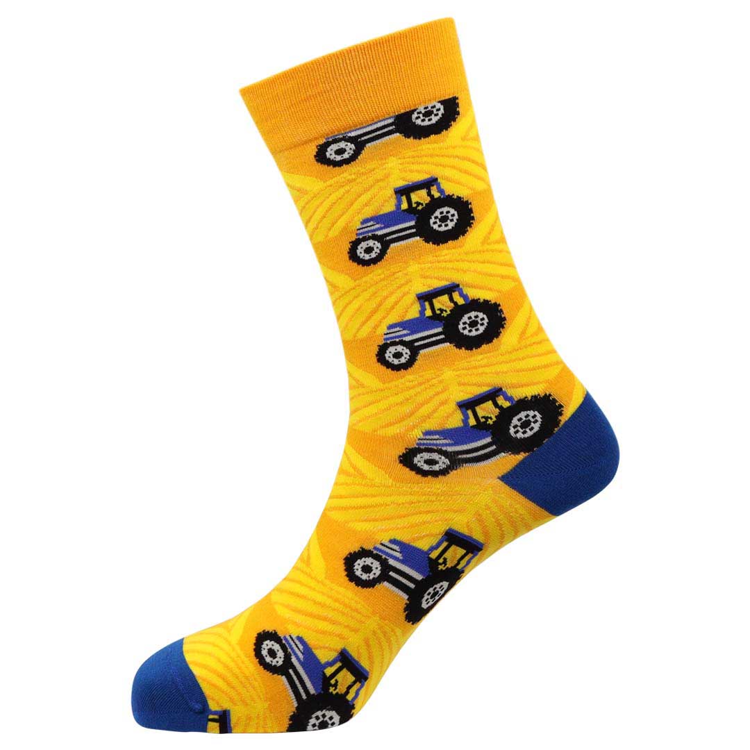 Tractors Natural Bamboo Knit Socks