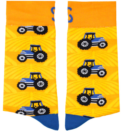 Tractors Natural Bamboo Knit Socks