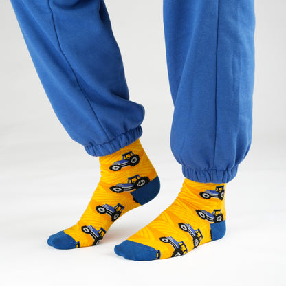 Tractors Natural Bamboo Knit Socks