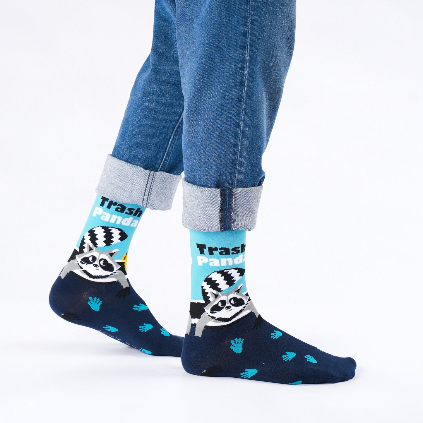 Trash Panda Natural Bamboo Knit Socks