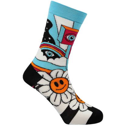 Trippy Hippy Natural Bamboo Knit Socks