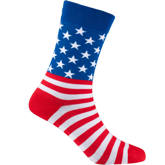 USA Flag Natural Bamboo Knit Socks