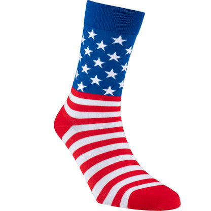 USA Flag Natural Bamboo Knit Socks