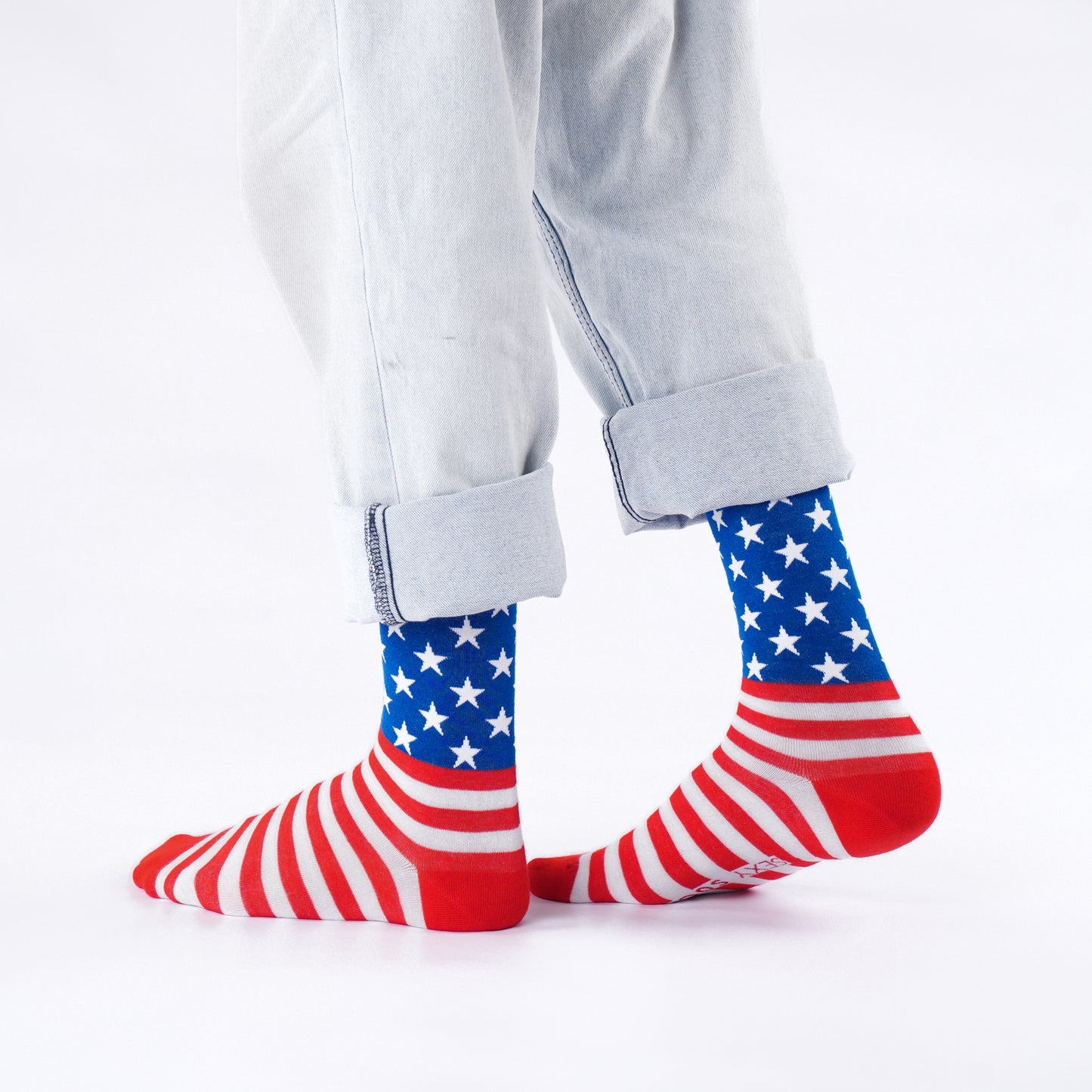 USA Flag Natural Bamboo Knit Socks