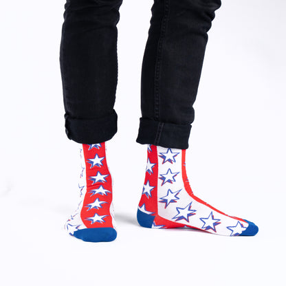 USA Stripes Natural Bamboo Knit Socks