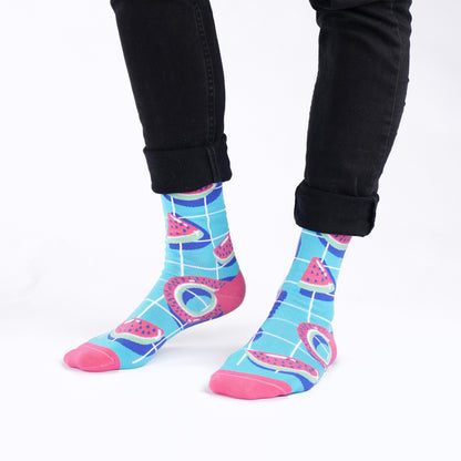 Watermelon Natural Bamboo Knit Socks