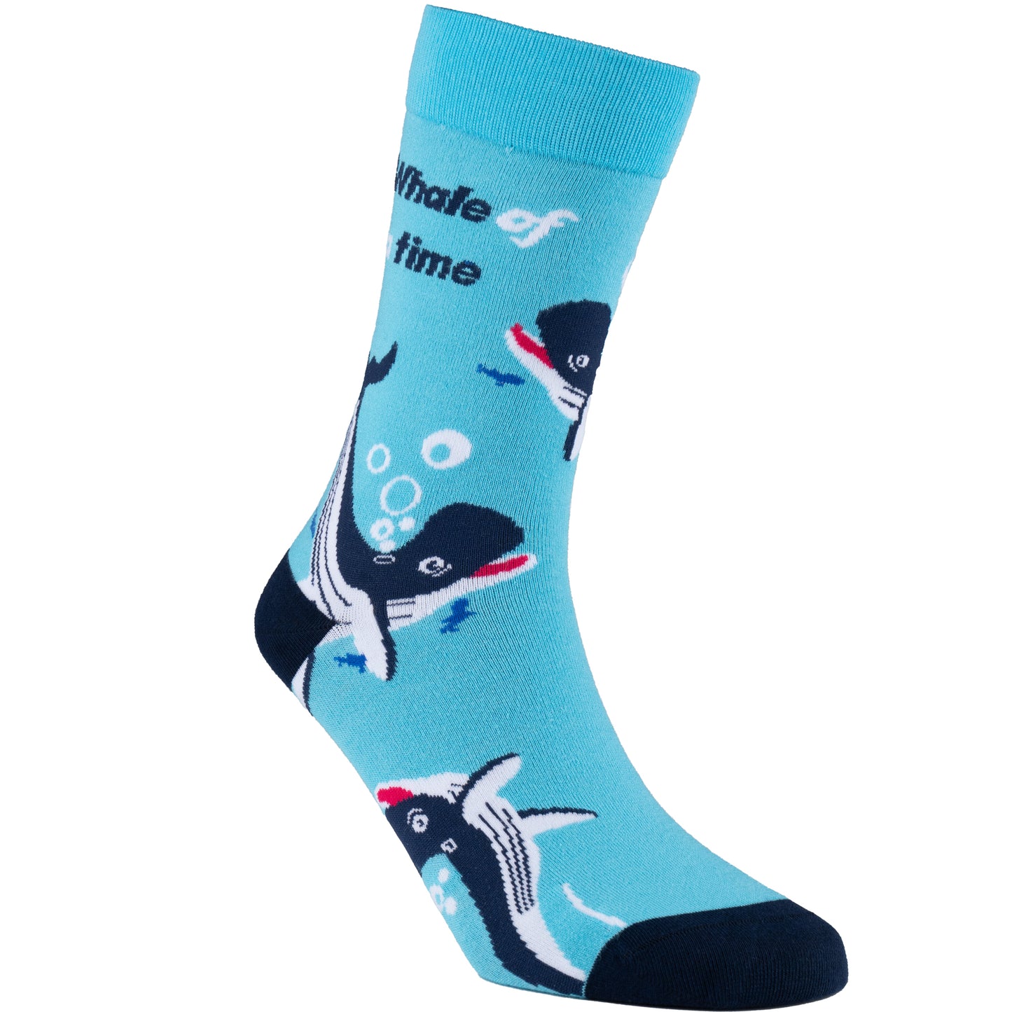 Whale of a Time Natural Bamboo Knit Socks
