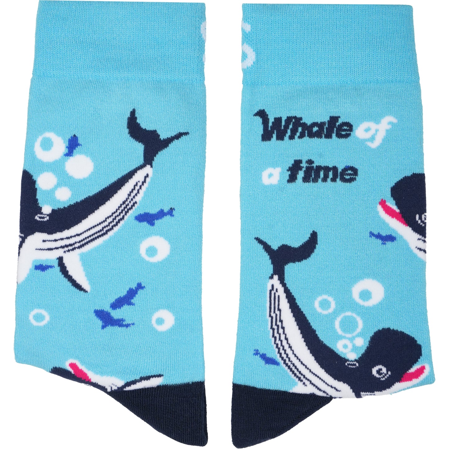 Whale of a Time Natural Bamboo Knit Socks