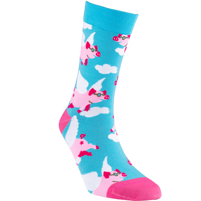 When Pigs Fly Natural Bamboo Knit Socks
