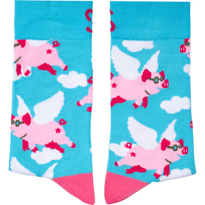 When Pigs Fly Natural Bamboo Knit Socks