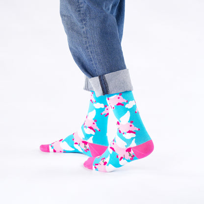 When Pigs Fly Natural Bamboo Knit Socks