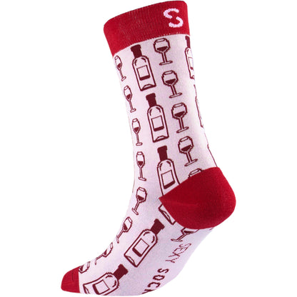 Wine o'clock Natural Bamboo Knit Socks