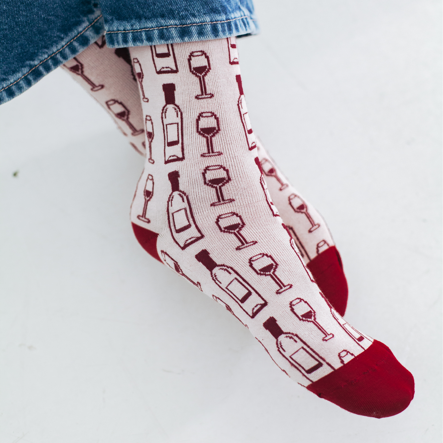 Wine o'clock Natural Bamboo Knit Socks