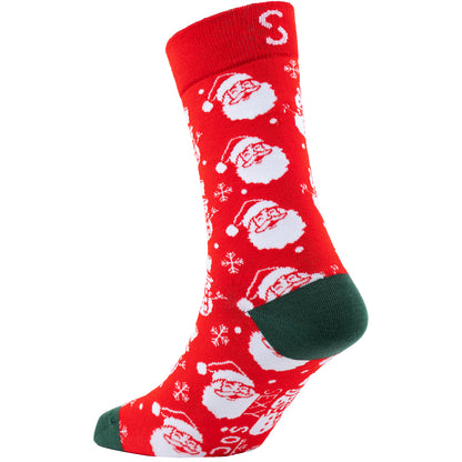 Classic Santa Holiday Bamboo Crew Socks