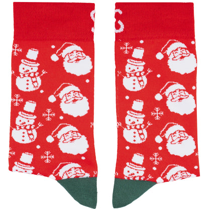 Classic Santa Holiday Bamboo Crew Socks