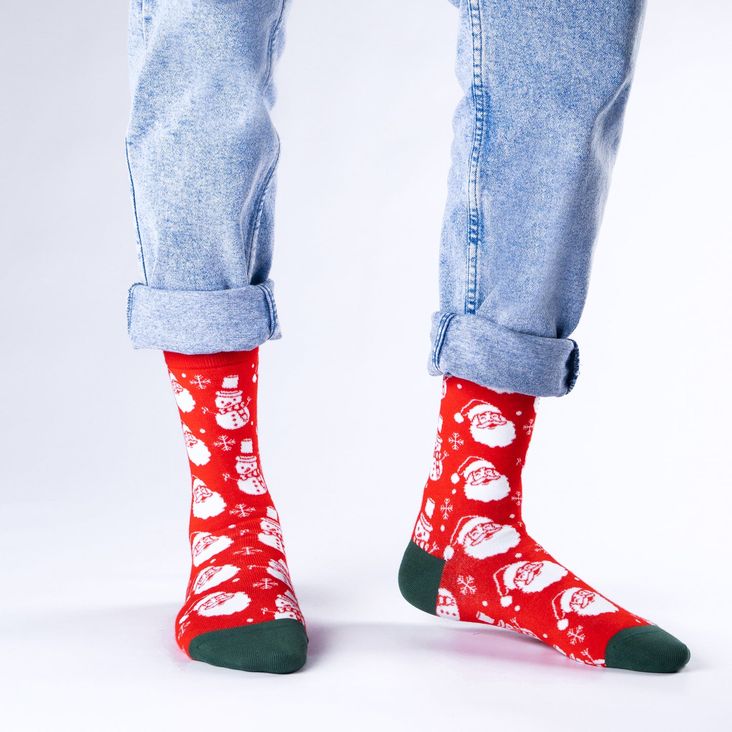 Classic Santa Holiday Bamboo Crew Socks